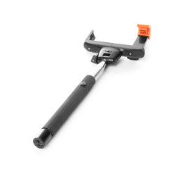 Selfie stick on white background