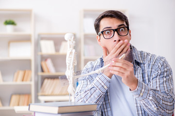 Medical student sitting at the lecture in university