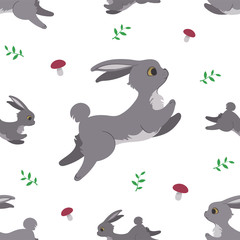 Bunny seamless pattern