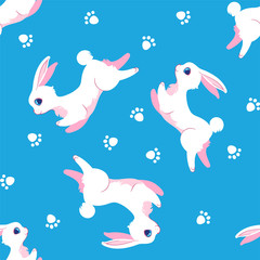 Bunny seamless pattern