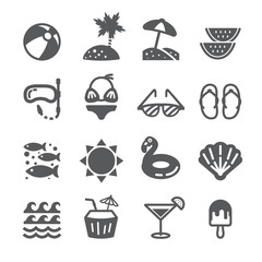 Summer icon set