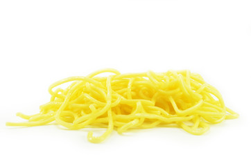 Yellow noodles isolated