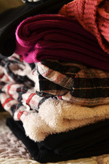 Warm winter woolen clothes