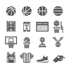 Basketball icon set
