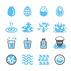 Water icon set