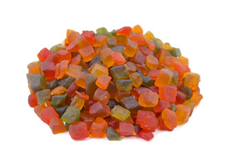 Candied Fruit isolated on White Background