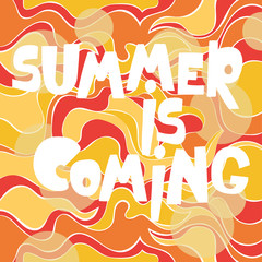 Summer is coming. Bright background.