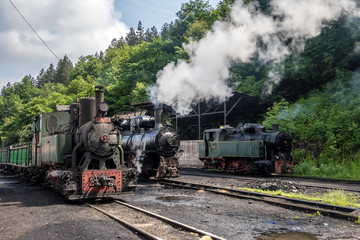 Obraz premium zabytkowa lokomotywa strumieniowa