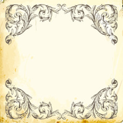 Vector baroque of vintage elements for design. 