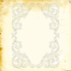 Vector baroque of vintage elements for design. 