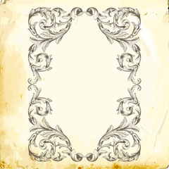 Vector baroque of vintage elements for design. 