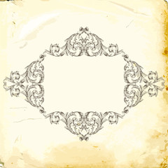 Vector baroque of vintage elements for design. 