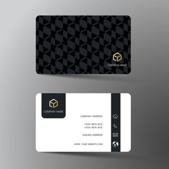  Modern business card design. Black and white color. Vector illustration. 