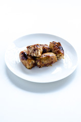 Sour rice sausage, Thailand local food, Street food of Thailand