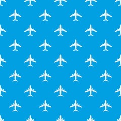 Flying plane pattern vector seamless blue repeat for any use