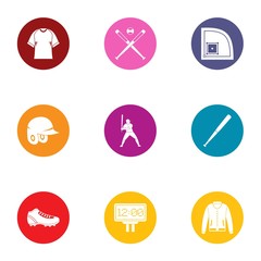 Sport marathon icons set. Flat set of 9 sport marathon vector icons for web isolated on white background