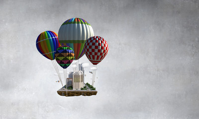 Construction and urban development. Mixed media