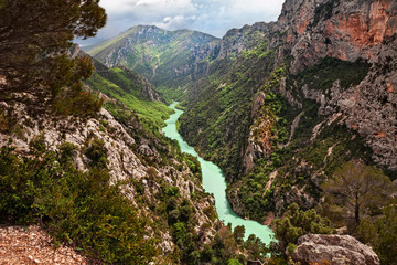 Fototapeta na wymiar Gorges of the Verdon river, Provence, France