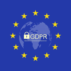 General Data Protection Regulation (GDPR). European GDPR concept flyer template. Vector illustration