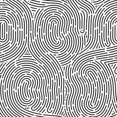 Behang Schilder en tekenlijnen Monochroom doodle abstracte naadloze achtergrond met lijn lijn.