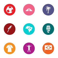 Easy life icons set. Flat set of 9 easy life vector icons for web isolated on white background