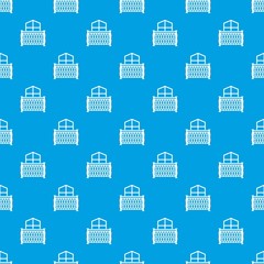 Balcony pattern vector seamless blue repeat for any use