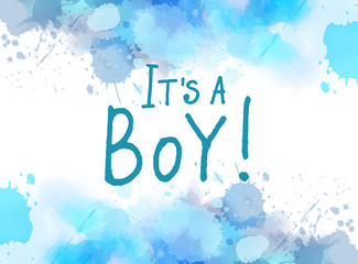 It's a boy watercolor background