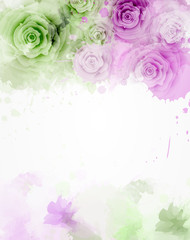 Background with abstract roses