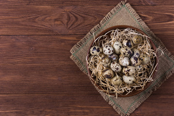 Raw quail eggs