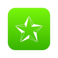 Star icon digital green for any design isolated on white vector illustration