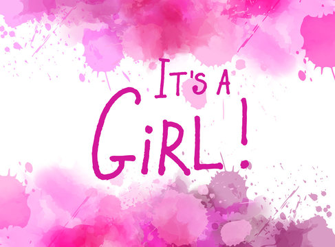 It's a girl watercolor background