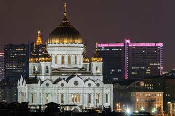 Fototapeta na wymiar The Cathedral of Christ the Savior, Moscow