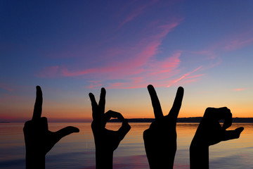 text love with hands © lijphoto