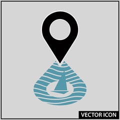 vector icon of navigation and location