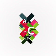 Paper infographic banner template with a b c options, infographics elements