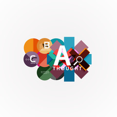 Abstract geometric option infographic banners, a b c steps process
