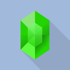 Emerald icon. Flat illustration of emerald vector icon for web design