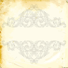 Vector baroque of vintage elements for design. 