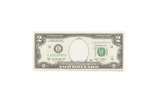 blank 2 dollar bill
