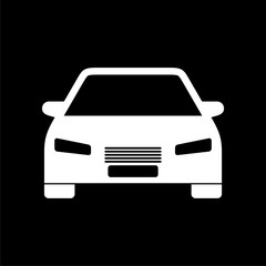 Car icon on dark background