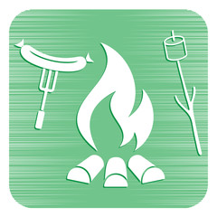 Grilled sausage and zephyr icon