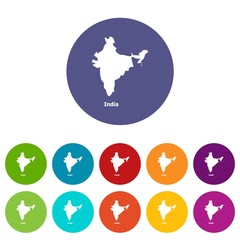 India map icon. Simple illustration of india map vector icon for web
