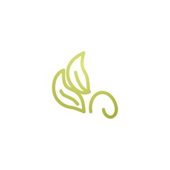 Green Leaf Icon Vector Illustrations, Green leaf logo illustration, silhouette leaf symbol logo