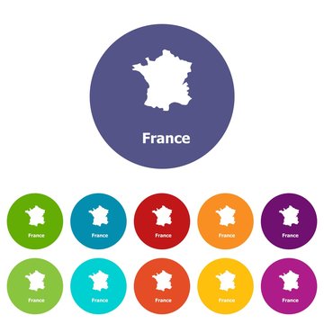 France map icon. Simple illustration of france map vector icon for web