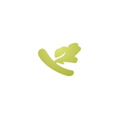 Green Leaf Icon Vector Illustrations, Green leaf logo illustration, silhouette leaf symbol logo
