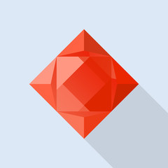 Perfect garnet icon. Flat illustration of perfect garnet vector icon for web design