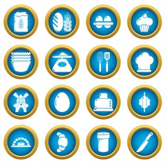 Bakery icons set. Simple illustration of 16 bakery vector icons for web