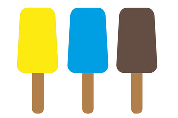 Helados de hielo de sabores.