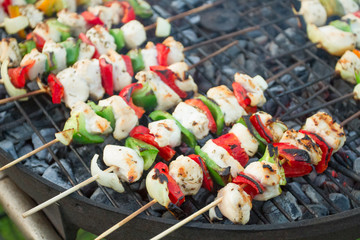brochettes au barbecue