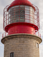 detail of Cape Saint Vincent lighthouse in Sagres, Algarve, Portugal